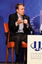 Paul Bell, president of Dell Global Public, at the opening plenary session of the CGIU meeting.  Day one of the 2nd Annual Clinton Global Initiative University (CGIU) meeting was held at The University of Texas at Austin, Friday, February 13, 2009.
Filename: SRM_20090213_17385237.jpg
Aperture: f/5.6
Shutter Speed: 1/160
Body: Canon EOS 20D
Lens: Canon EF 300mm f/2.8 L IS