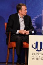 Paul Bell, president of Dell Global Public, at the opening plenary session of the CGIU meeting.  Day one of the 2nd Annual Clinton Global Initiative University (CGIU) meeting was held at The University of Texas at Austin, Friday, February 13, 2009.
Filename: SRM_20090213_17412256.jpg
Aperture: f/5.6
Shutter Speed: 1/200
Body: Canon EOS 20D
Lens: Canon EF 300mm f/2.8 L IS