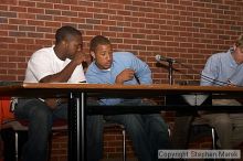 Lamar Stewart and ?? discuss administrative issues.
Filename: crw_0297_std.jpg
Aperture: f/5.6
Shutter Speed: 1/80
Body: Canon EOS DIGITAL REBEL
Lens: Canon EF-S 18-55mm f/3.5-5.6