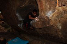 Bouldering in Hueco Tanks on 02/20/2016
Filename: SRM_20160220_1744171.JPG
Aperture: f/9.0
Shutter Speed: 1/250
Body: Canon EOS 20D
Lens: Canon EF 16-35mm f/2.8 L