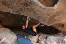 Bouldering in Hueco Tanks on 02/20/2016
Filename: SRM_20160220_1854080.JPG
Aperture: f/2.8
Shutter Speed: 1/250
Body: Canon EOS 20D
Lens: Canon EF 16-35mm f/2.8 L