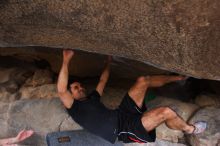 Bouldering in Hueco Tanks on 02/20/2016
Filename: SRM_20160220_1859251.JPG
Aperture: f/2.8
Shutter Speed: 1/250
Body: Canon EOS 20D
Lens: Canon EF 16-35mm f/2.8 L