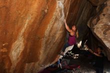 Bouldering in Hueco Tanks on 02/27/2016 with Blue Lizard Climbing and Yoga
Filename: SRM_20160227_1347520.JPG
Aperture: f/5.6
Shutter Speed: 1/250
Body: Canon EOS 20D
Lens: Canon EF 16-35mm f/2.8 L