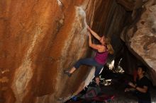 Bouldering in Hueco Tanks on 02/27/2016 with Blue Lizard Climbing and Yoga
Filename: SRM_20160227_1348000.JPG
Aperture: f/5.6
Shutter Speed: 1/250
Body: Canon EOS 20D
Lens: Canon EF 16-35mm f/2.8 L