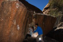 Bouldering in Hueco Tanks on 03/19/2016 with Blue Lizard Climbing and Yoga
Filename: SRM_20160319_1021330.jpg
Aperture: f/10.0
Shutter Speed: 1/250
Body: Canon EOS 20D
Lens: Canon EF 16-35mm f/2.8 L