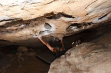 Bouldering in Hueco Tanks on 04/11/2016 with Blue Lizard Climbing and Yoga
Filename: SRM_20160411_1051570.jpg
Aperture: f/8.0
Shutter Speed: 1/250
Body: Canon EOS 20D
Lens: Canon EF 16-35mm f/2.8 L