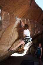Bouldering in Hueco Tanks on 04/11/2016 with Blue Lizard Climbing and Yoga
Filename: SRM_20160411_1229050.jpg
Aperture: f/8.0
Shutter Speed: 1/250
Body: Canon EOS 20D
Lens: Canon EF 16-35mm f/2.8 L