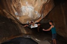 Bouldering in Hueco Tanks on 04/11/2016 with Blue Lizard Climbing and Yoga
Filename: SRM_20160411_1505190.jpg
Aperture: f/8.0
Shutter Speed: 1/250
Body: Canon EOS 20D
Lens: Canon EF 16-35mm f/2.8 L
