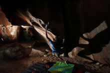 Bouldering in Hueco Tanks on 10/19/2018 with Blue Lizard Climbing and Yoga
Filename: SRM_20181019_1730420.jpg
Aperture: f/7.1
Shutter Speed: 1/250
Body: Canon EOS-1D Mark II
Lens: Canon EF 16-35mm f/2.8 L