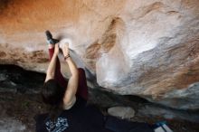 Bouldering in Hueco Tanks on 11/02/2018 with Blue Lizard Climbing and Yoga
Filename: SRM_20181102_1215470.jpg
Aperture: f/4.0
Shutter Speed: 1/320
Body: Canon EOS-1D Mark II
Lens: Canon EF 16-35mm f/2.8 L