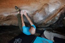 Bouldering in Hueco Tanks on 11/02/2018 with Blue Lizard Climbing and Yoga
Filename: SRM_20181102_1319070.jpg
Aperture: f/4.5
Shutter Speed: 1/320
Body: Canon EOS-1D Mark II
Lens: Canon EF 16-35mm f/2.8 L