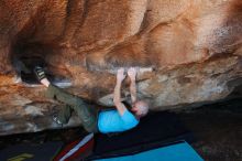 Bouldering in Hueco Tanks on 11/02/2018 with Blue Lizard Climbing and Yoga
Filename: SRM_20181102_1414390.jpg
Aperture: f/4.5
Shutter Speed: 1/250
Body: Canon EOS-1D Mark II
Lens: Canon EF 16-35mm f/2.8 L