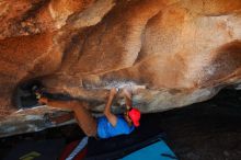 Bouldering in Hueco Tanks on 11/02/2018 with Blue Lizard Climbing and Yoga
Filename: SRM_20181102_1443280.jpg
Aperture: f/4.0
Shutter Speed: 1/400
Body: Canon EOS-1D Mark II
Lens: Canon EF 16-35mm f/2.8 L
