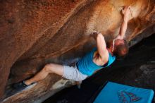 Bouldering in Hueco Tanks on 11/02/2018 with Blue Lizard Climbing and Yoga
Filename: SRM_20181102_1445001.jpg
Aperture: f/4.0
Shutter Speed: 1/400
Body: Canon EOS-1D Mark II
Lens: Canon EF 16-35mm f/2.8 L