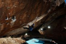 Bouldering in Hueco Tanks on 11/02/2018 with Blue Lizard Climbing and Yoga
Filename: SRM_20181102_1603270.jpg
Aperture: f/9.0
Shutter Speed: 1/250
Body: Canon EOS-1D Mark II
Lens: Canon EF 16-35mm f/2.8 L