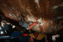 Bouldering in Hueco Tanks on 11/11/2018 with Blue Lizard Climbing and Yoga

Filename: SRM_20181111_1448120.jpg
Aperture: f/8.0
Shutter Speed: 1/250
Body: Canon EOS-1D Mark II
Lens: Canon EF 16-35mm f/2.8 L