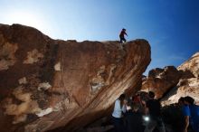 Bouldering in Hueco Tanks on 11/23/2018 with Blue Lizard Climbing and Yoga

Filename: SRM_20181123_1306180.jpg
Aperture: f/5.6
Shutter Speed: 1/250
Body: Canon EOS-1D Mark II
Lens: Canon EF 16-35mm f/2.8 L