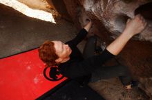 Bouldering in Hueco Tanks on 11/22/2018 with Blue Lizard Climbing and Yoga

Filename: SRM_20181122_1047440.jpg
Aperture: f/5.0
Shutter Speed: 1/400
Body: Canon EOS-1D Mark II
Lens: Canon EF 16-35mm f/2.8 L