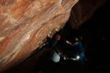 Bouldering in Hueco Tanks on 11/22/2018 with Blue Lizard Climbing and Yoga
Filename: SRM_20181122_1558020.jpg
Aperture: f/8.0
Shutter Speed: 1/250
Body: Canon EOS-1D Mark II
Lens: Canon EF 16-35mm f/2.8 L