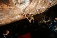 Bouldering in Hueco Tanks on 11/22/2018 with Blue Lizard Climbing and Yoga

Filename: SRM_20181122_1613400.jpg
Aperture: f/8.0
Shutter Speed: 1/250
Body: Canon EOS-1D Mark II
Lens: Canon EF 16-35mm f/2.8 L