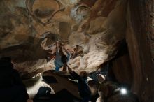 Bouldering in Hueco Tanks on 11/19/2018 with Blue Lizard Climbing and Yoga

Filename: SRM_20181119_1127460.jpg
Aperture: f/8.0
Shutter Speed: 1/250
Body: Canon EOS-1D Mark II
Lens: Canon EF 16-35mm f/2.8 L
