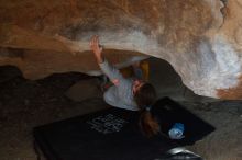 Bouldering in Hueco Tanks on 11/19/2018 with Blue Lizard Climbing and Yoga
Filename: SRM_20181119_1553200.jpg
Aperture: f/2.8
Shutter Speed: 1/250
Body: Canon EOS-1D Mark II
Lens: Canon EF 50mm f/1.8 II