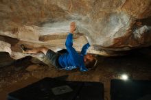 Bouldering in Hueco Tanks on 12/01/2018 with Blue Lizard Climbing and Yoga

Filename: SRM_20181201_1110070.jpg
Aperture: f/8.0
Shutter Speed: 1/250
Body: Canon EOS-1D Mark II
Lens: Canon EF 16-35mm f/2.8 L