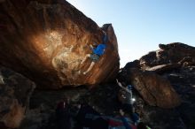 Bouldering in Hueco Tanks on 12/01/2018 with Blue Lizard Climbing and Yoga

Filename: SRM_20181201_1135310.jpg
Aperture: f/8.0
Shutter Speed: 1/160
Body: Canon EOS-1D Mark II
Lens: Canon EF 16-35mm f/2.8 L