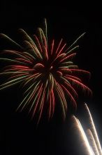 Independence day fireworks, outside of Austin, TX.

Filename: SRM_20060704_210856_5.jpg
Aperture: f/18.0
Shutter Speed: 8/1
Body: Canon EOS 20D
Lens: Canon EF-S 18-55mm f/3.5-5.6