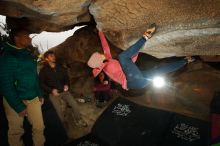 Bouldering in Hueco Tanks on 12/08/2018 with Blue Lizard Climbing and Yoga
Filename: SRM_20181208_1243380.jpg
Aperture: f/8.0
Shutter Speed: 1/200
Body: Canon EOS-1D Mark II
Lens: Canon EF 16-35mm f/2.8 L
