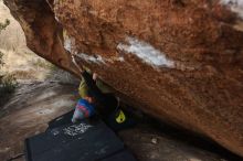 Bouldering in Hueco Tanks on 12/14/2018 with Blue Lizard Climbing and Yoga
Filename: SRM_20181214_1657200.jpg
Aperture: f/5.0
Shutter Speed: 1/250
Body: Canon EOS-1D Mark II
Lens: Canon EF 16-35mm f/2.8 L