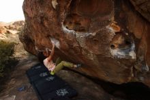 Bouldering in Hueco Tanks on 12/14/2018 with Blue Lizard Climbing and Yoga
Filename: SRM_20181214_1703170.jpg
Aperture: f/6.3
Shutter Speed: 1/250
Body: Canon EOS-1D Mark II
Lens: Canon EF 16-35mm f/2.8 L
