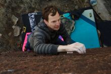 Bouldering in Hueco Tanks on 12/21/2018 with Blue Lizard Climbing and Yoga
Filename: SRM_20181221_1147120.jpg
Aperture: f/7.1
Shutter Speed: 1/200
Body: Canon EOS-1D Mark II
Lens: Canon EF 16-35mm f/2.8 L