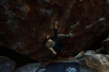 Bouldering in Hueco Tanks on 12/22/2018 with Blue Lizard Climbing and Yoga
Filename: SRM_20181222_1117430.jpg
Aperture: f/2.8
Shutter Speed: 1/250
Body: Canon EOS-1D Mark II
Lens: Canon EF 16-35mm f/2.8 L