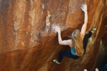 Bouldering in Hueco Tanks on 12/22/2018 with Blue Lizard Climbing and Yoga
Filename: SRM_20181222_1731400.jpg
Aperture: f/3.5
Shutter Speed: 1/500
Body: Canon EOS-1D Mark II
Lens: Canon EF 50mm f/1.8 II