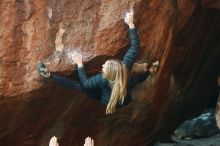 Bouldering in Hueco Tanks on 12/22/2018 with Blue Lizard Climbing and Yoga
Filename: SRM_20181222_1742490.jpg
Aperture: f/2.5
Shutter Speed: 1/400
Body: Canon EOS-1D Mark II
Lens: Canon EF 50mm f/1.8 II