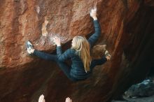 Bouldering in Hueco Tanks on 12/22/2018 with Blue Lizard Climbing and Yoga
Filename: SRM_20181222_1742500.jpg
Aperture: f/2.5
Shutter Speed: 1/400
Body: Canon EOS-1D Mark II
Lens: Canon EF 50mm f/1.8 II