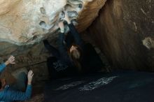Bouldering in Hueco Tanks on 12/22/2018 with Blue Lizard Climbing and Yoga
Filename: SRM_20181222_1757030.jpg
Aperture: f/4.0
Shutter Speed: 1/160
Body: Canon EOS-1D Mark II
Lens: Canon EF 16-35mm f/2.8 L