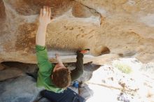 Bouldering in Hueco Tanks on 12/23/2018 with Blue Lizard Climbing and Yoga

Filename: SRM_20181223_1224140.jpg
Aperture: f/5.6
Shutter Speed: 1/200
Body: Canon EOS-1D Mark II
Lens: Canon EF 16-35mm f/2.8 L