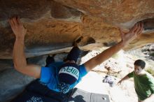 Bouldering in Hueco Tanks on 12/23/2018 with Blue Lizard Climbing and Yoga

Filename: SRM_20181223_1226270.jpg
Aperture: f/5.6
Shutter Speed: 1/320
Body: Canon EOS-1D Mark II
Lens: Canon EF 16-35mm f/2.8 L