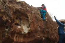 Bouldering in Hueco Tanks on 01/02/2019 with Blue Lizard Climbing and Yoga

Filename: SRM_20190102_1655010.jpg
Aperture: f/4.5
Shutter Speed: 1/320
Body: Canon EOS-1D Mark II
Lens: Canon EF 50mm f/1.8 II