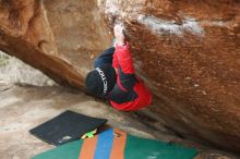 Bouldering in Hueco Tanks on 01/02/2019 with Blue Lizard Climbing and Yoga
Filename: SRM_20190102_1712450.jpg
Aperture: f/2.5
Shutter Speed: 1/250
Body: Canon EOS-1D Mark II
Lens: Canon EF 50mm f/1.8 II
