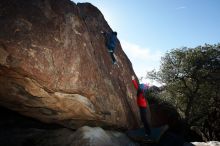 Bouldering in Hueco Tanks on 01/01/2019 with Blue Lizard Climbing and Yoga
Filename: SRM_20190101_1223020.jpg
Aperture: f/7.1
Shutter Speed: 1/250
Body: Canon EOS-1D Mark II
Lens: Canon EF 16-35mm f/2.8 L