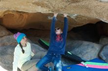 Bouldering in Hueco Tanks on 12/31/2018 with Blue Lizard Climbing and Yoga

Filename: SRM_20181231_1517200.jpg
Aperture: f/4.0
Shutter Speed: 1/250
Body: Canon EOS-1D Mark II
Lens: Canon EF 50mm f/1.8 II