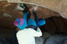 Bouldering in Hueco Tanks on 12/31/2018 with Blue Lizard Climbing and Yoga

Filename: SRM_20181231_1521200.jpg
Aperture: f/4.0
Shutter Speed: 1/250
Body: Canon EOS-1D Mark II
Lens: Canon EF 50mm f/1.8 II