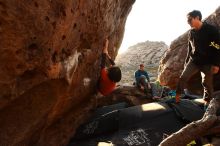 Bouldering in Hueco Tanks on 01/05/2019 with Blue Lizard Climbing and Yoga

Filename: SRM_20190105_1759140.jpg
Aperture: f/5.6
Shutter Speed: 1/250
Body: Canon EOS-1D Mark II
Lens: Canon EF 16-35mm f/2.8 L