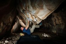 Bouldering in Hueco Tanks on 01/12/2019 with Blue Lizard Climbing and Yoga
Filename: SRM_20190112_1524200.jpg
Aperture: f/8.0
Shutter Speed: 1/250
Body: Canon EOS-1D Mark II
Lens: Canon EF 16-35mm f/2.8 L
