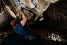 Bouldering in Hueco Tanks on 01/12/2019 with Blue Lizard Climbing and Yoga
Filename: SRM_20190112_1536470.jpg
Aperture: f/8.0
Shutter Speed: 1/250
Body: Canon EOS-1D Mark II
Lens: Canon EF 16-35mm f/2.8 L