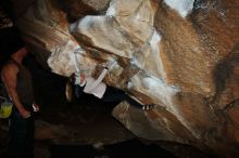 Bouldering in Hueco Tanks on 01/13/2019 with Blue Lizard Climbing and Yoga

Filename: SRM_20190113_1737300.jpg
Aperture: f/8.0
Shutter Speed: 1/250
Body: Canon EOS-1D Mark II
Lens: Canon EF 16-35mm f/2.8 L