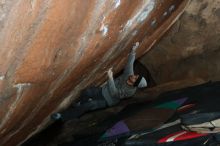 Bouldering in Hueco Tanks on 01/14/2019 with Blue Lizard Climbing and Yoga
Filename: SRM_20190114_1534460.jpg
Aperture: f/4.0
Shutter Speed: 1/250
Body: Canon EOS-1D Mark II
Lens: Canon EF 50mm f/1.8 II